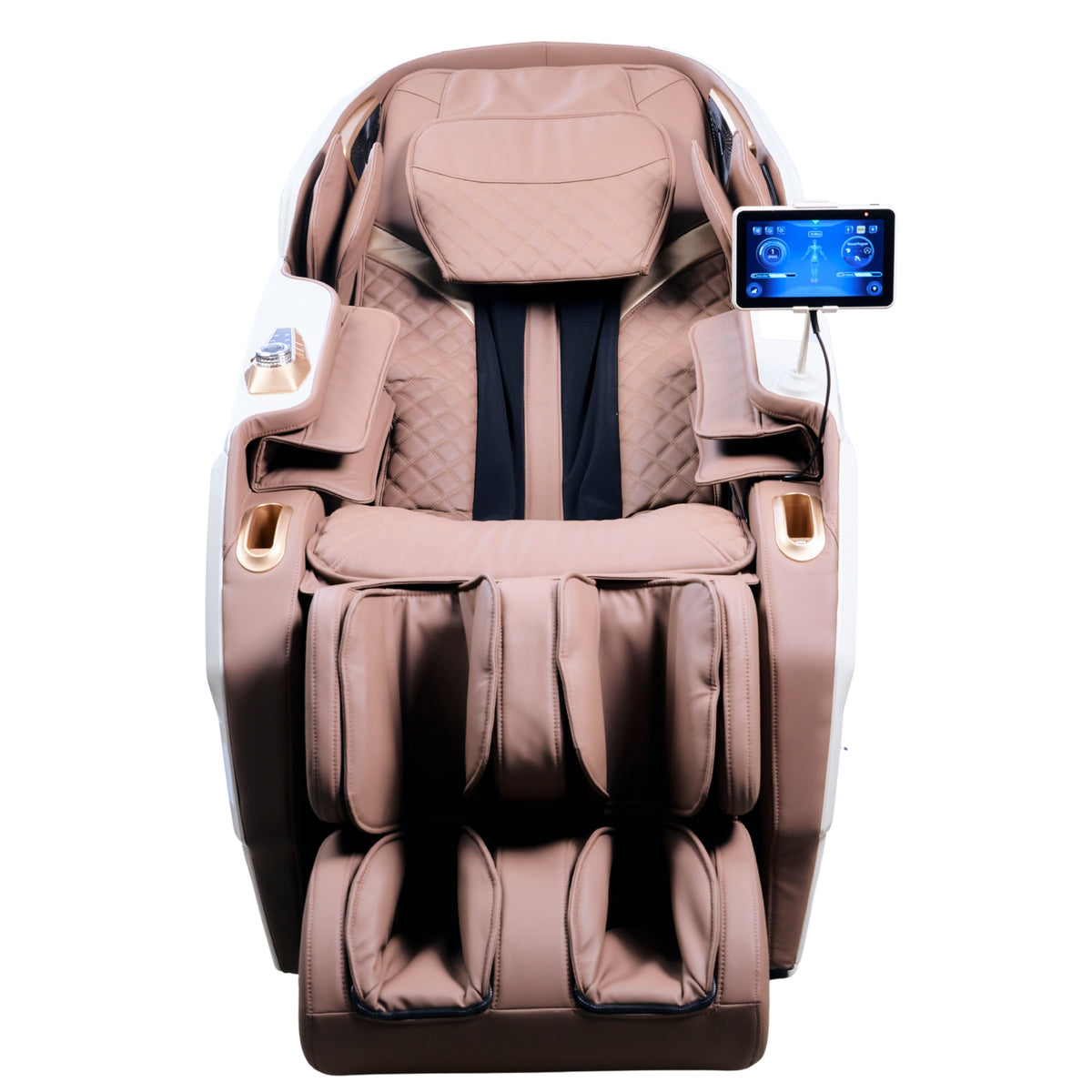 IWAO Gravity met spraakbesturing - 4D-massagestoel - Wit/Bruin