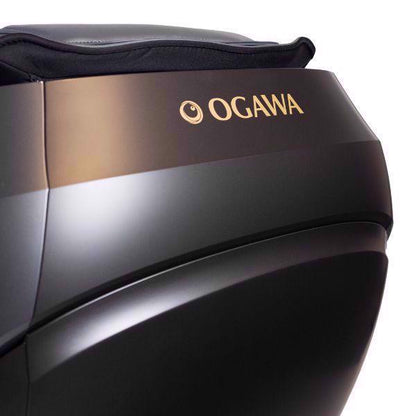 OGAWA Maestro Ai - Iridium Grey - 4D massagestoel - Close-up van logo