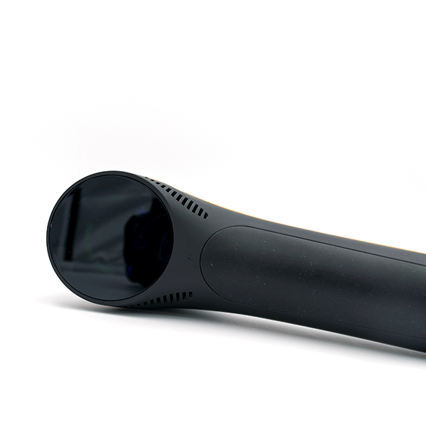 IWAO Pi-massagepistool bedieningspaneel close-up