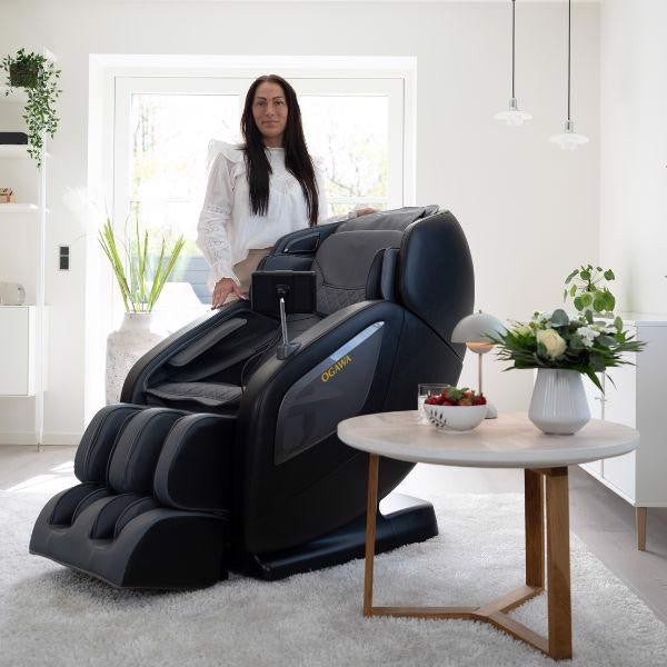 OGAWA Sonic-X 2D massagestoel in grijs met model